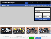 Tablet Screenshot of open-roadmotorcycles.co.uk